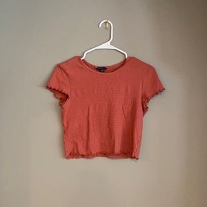 Small rust color crop top